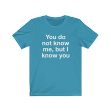 Load image into Gallery viewer, You Do Not Know Me-  Unisex Jersey Short Sleeve Tee-1