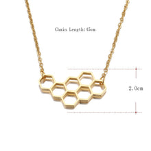 Load image into Gallery viewer, Women' Stainless Steel Beehive Necklace