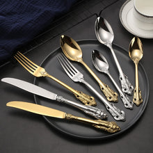 Load image into Gallery viewer, Luxury Golden Vintage Dinner Set