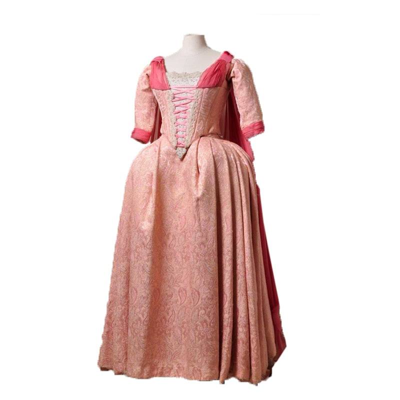 pink colonial dress Pink Flower Colonial Day Dress Williamsburg American Historical Pioneer Gil Clothing Modest Costume Child Size