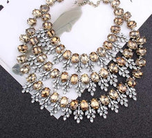 Load image into Gallery viewer, Women's Large Layers Bib Pendant Necklace