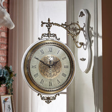 Load image into Gallery viewer, Vintage Large Luxury Metal Double-side Silent Clocks Wall Clock