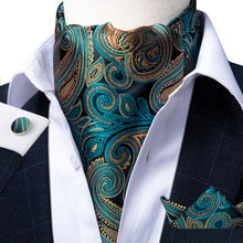 Load image into Gallery viewer, Men's Paisley Silk Necktie Cravat Tie