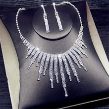 Load image into Gallery viewer, Women's Shine Geometric Rhinestone Necklace Earrings