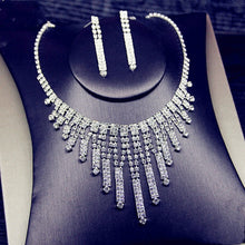 Load image into Gallery viewer, Women's Shine Geometric Rhinestone Necklace Earrings