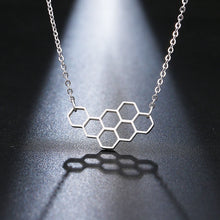 Load image into Gallery viewer, Women' Stainless Steel Beehive Necklace