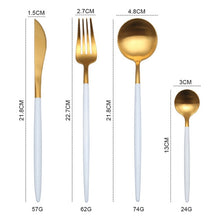 Load image into Gallery viewer, Gold Cutlery Set 304 Stainless Steel Cutlery Set
