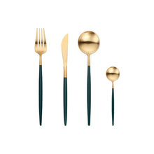 Load image into Gallery viewer, Gold Cutlery Set 304 Stainless Steel Cutlery Set