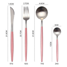 Load image into Gallery viewer, Gold Cutlery Set 304 Stainless Steel Cutlery Set