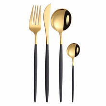 Load image into Gallery viewer, Gold Cutlery Set 304 Stainless Steel Cutlery Set