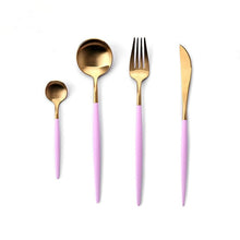 Load image into Gallery viewer, Gold Cutlery Set 304 Stainless Steel Cutlery Set