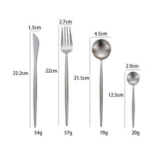 Load image into Gallery viewer, Gold Cutlery Set 304 Stainless Steel Cutlery Set