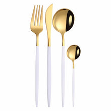 Load image into Gallery viewer, Gold Cutlery Set 304 Stainless Steel Cutlery Set