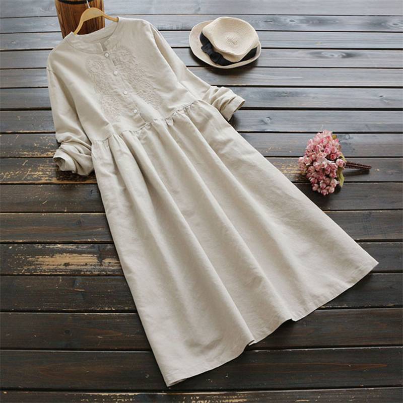 Women's Embroidery Long Shirt Dress – Lady Whistledown's Store