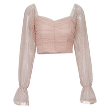 Load image into Gallery viewer, Women's Polka Dot Mesh Blouse