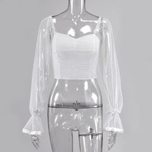 Load image into Gallery viewer, Women's Polka Dot Mesh Blouse