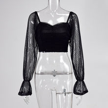 Load image into Gallery viewer, Women's Polka Dot Mesh Blouse