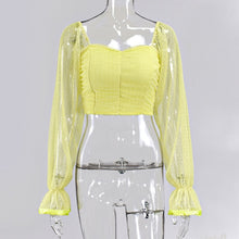 Load image into Gallery viewer, Women's Polka Dot Mesh Blouse