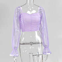 Load image into Gallery viewer, Women's Polka Dot Mesh Blouse