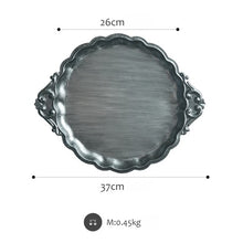 Load image into Gallery viewer, Vintage Gold tray Cameo Shallow Pallet Plate