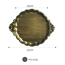 Load image into Gallery viewer, Vintage Gold tray Cameo Shallow Pallet Plate