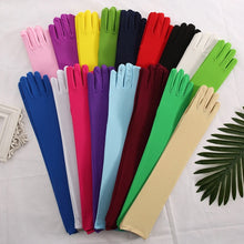 Load image into Gallery viewer, Women's Stretch Satin Long Gloves