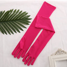 Load image into Gallery viewer, Women's Stretch Satin Long Gloves
