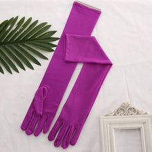 Load image into Gallery viewer, Women's Stretch Satin Long Gloves
