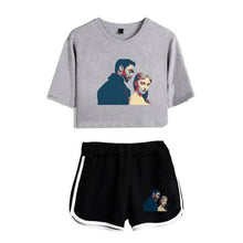 Load image into Gallery viewer, Bridgerton Navel T Shirt Casual Two Piece