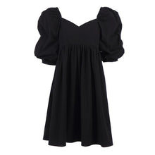 Load image into Gallery viewer, Women's Vintage Blue Black A-Line Mini Dress