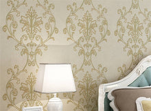 Load image into Gallery viewer, 3D Stereo Silk Embroidered Non-woven Wallpaper