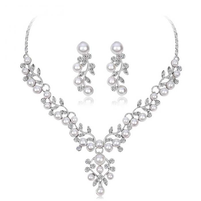 Women's Delicate Silver Color Metal Jewelry Sets