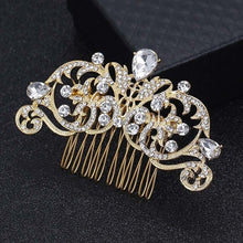 Load image into Gallery viewer, Women&#39;s Gold Hair Comb
