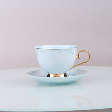 Load image into Gallery viewer, Golden Line Tea Cup with Saucer Sets 250ml
