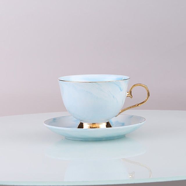 Golden Line Tea Cup with Saucer Sets 250ml