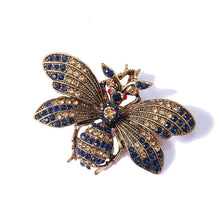 Load image into Gallery viewer, Men&#39;s Morkopela Rhinestone Bee Brooch
