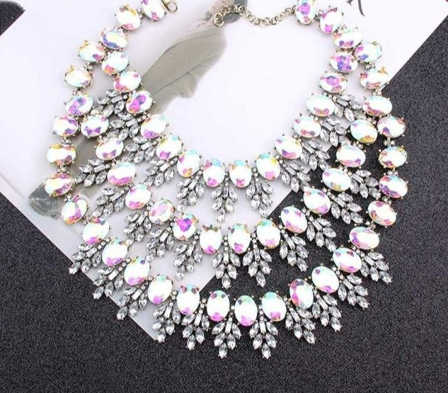 Women's Large Layers Bib Pendant Necklace