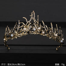 Load image into Gallery viewer, Women&#39;s Vintage Baroque Queen Crown
