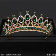 Load image into Gallery viewer, Women&#39;s Vintage Baroque Queen Crown
