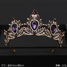 Load image into Gallery viewer, Women&#39;s Vintage Baroque Queen Crown
