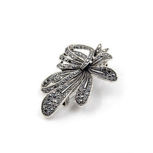 Load image into Gallery viewer, Women&#39;s Rhinestone Black Flower Brooch
