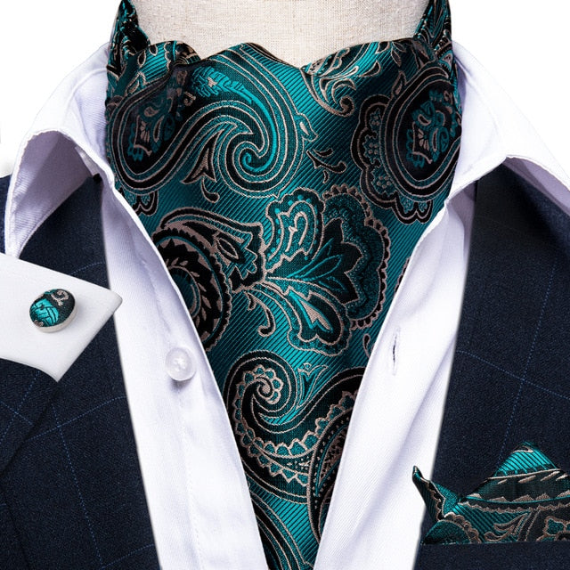 Men's Paisley Silk Necktie Cravat Tie