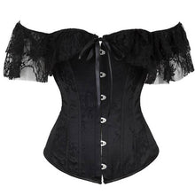 Load image into Gallery viewer, Women&#39;s Black Off Shoulder Corset
