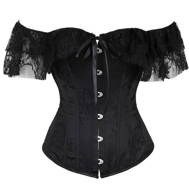 Women's Black Off Shoulder Corset