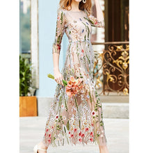 Load image into Gallery viewer, Women&#39;s Embroidery Floral Dress
