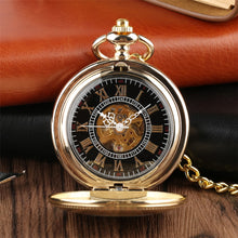 Load image into Gallery viewer, Golden Mechanical Pocket Watch
