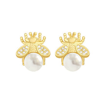 Load image into Gallery viewer, Women&#39;s Exquisite Honey Bee Pearl Earrings
