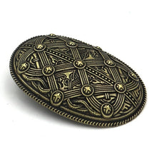 Load image into Gallery viewer, Norse Viking Brooch Witchy Large Big Vintage Irish Knot Brooch
