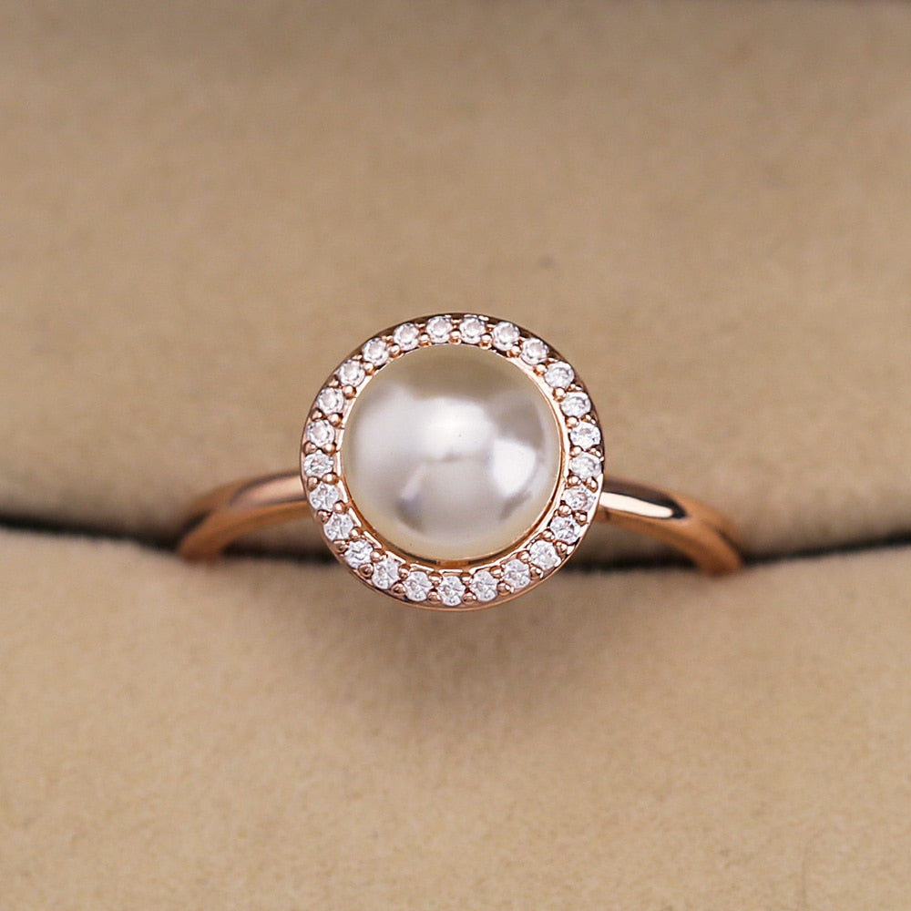 Women's Classic Simulated Pearl Ring