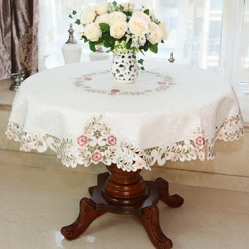 New Lace Tablecloth Pastoral Round Tablecloth